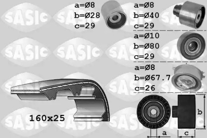 Комплект ремня ГРМ SASIC 1756068