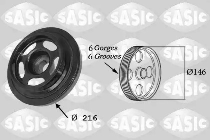 Ременный шкив, коленчатый вал SASIC 2156059
