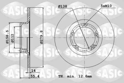 Тормозной диск SASIC 2464694J