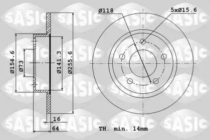 Тормозной диск SASIC 2464954J