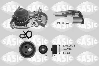 Водяной насос + комплект зубчатого ремня SASIC 3904002