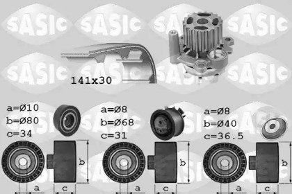 Водяной насос + комплект зубчатого ремня SASIC 3906028