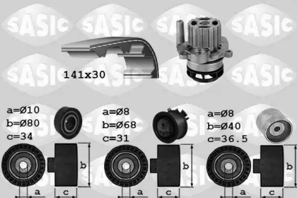 Водяной насос + комплект зубчатого ремня SASIC 3906084