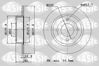 Тормозной диск SASIC 4004253J