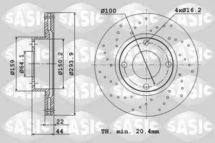 Тормозной диск SASIC 6106247