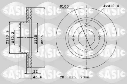 Тормозной диск SASIC 6106338