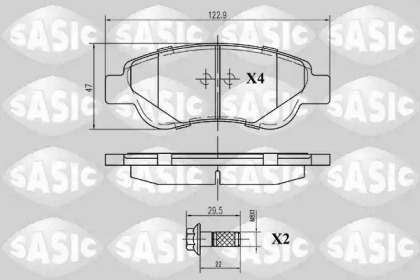 Комплект тормозных колодок SASIC 6210006