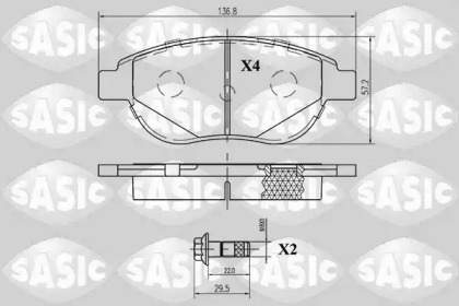 Комплект тормозных колодок SASIC 6210008