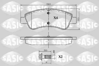 Комплект тормозных колодок SASIC 6210012