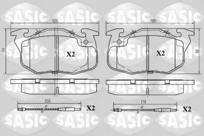 Комплект тормозных колодок SASIC 6210013