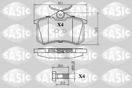 Комплект тормозных колодок SASIC 6210014