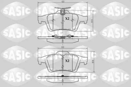 Комплект тормозных колодок SASIC 6210016