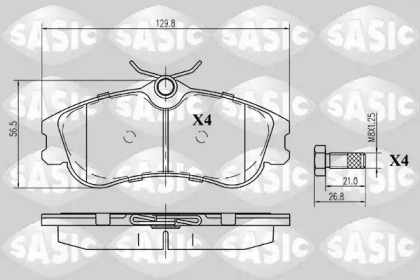 Комплект тормозных колодок SASIC 6210026