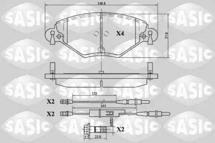 Комплект тормозных колодок SASIC 6210035