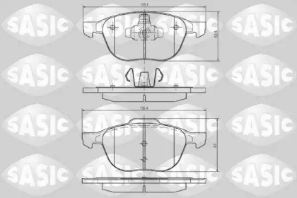 Комплект тормозных колодок, дисковый тормоз SASIC 6216001