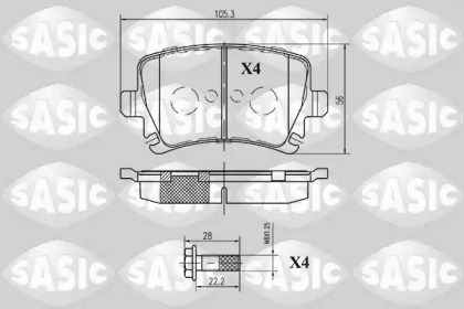 Комплект тормозных колодок SASIC 6216003