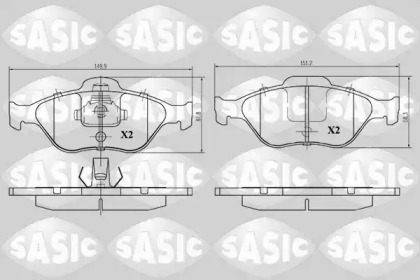 Комплект тормозных колодок SASIC 6216007