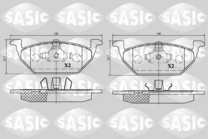 Комплект тормозных колодок SASIC 6216009