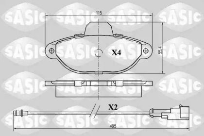 Комплект тормозных колодок SASIC 6216010