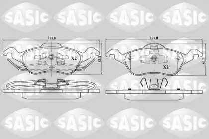Комплект тормозных колодок SASIC 6216018