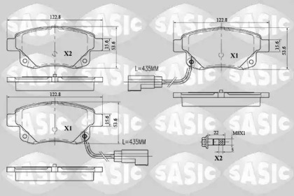 Комплект тормозных колодок SASIC 6216032