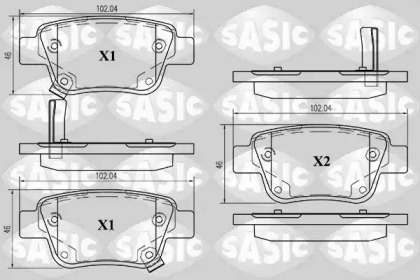 Комплект тормозных колодок SASIC 6216037