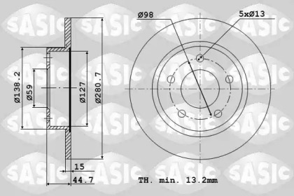 Тормозной диск SASIC 9004503J