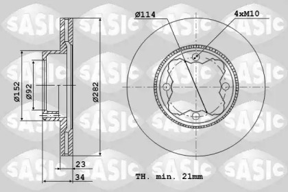 Тормозной диск SASIC 9004536J