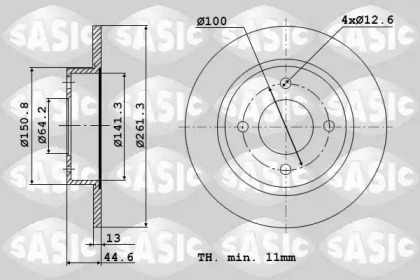 Тормозной диск SASIC 9004538J