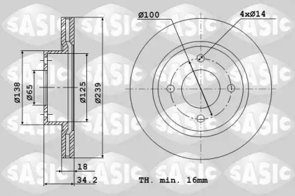 Тормозной диск SASIC 9004583J