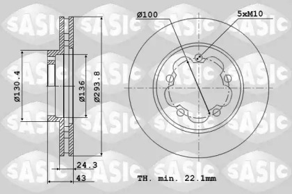 Тормозной диск SASIC 9004827J