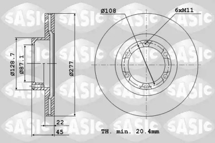 Тормозной диск SASIC 9004849J