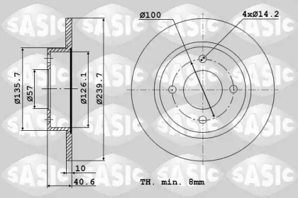 Тормозной диск SASIC 9004872J