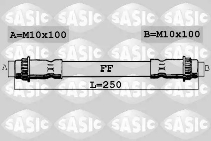 Тормозной шланг SASIC SBH4066