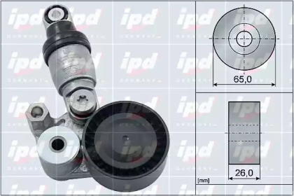 Амортизатор, поликлиновой ремень IPD 15-4126