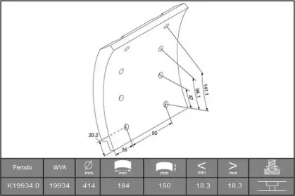 Комплект колодки тормозной накладки BERAL 1993418506016278