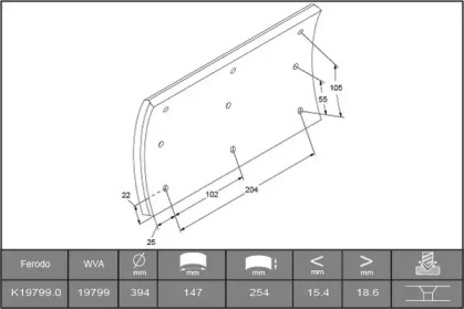 Комплект колодки тормозной накладки ABEX B2095932