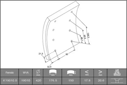 Комплект тормозных башмаков, барабанные тормоза ABEX B2711162