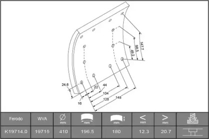 Комплект тормозных башмаков, барабанные тормоза ABEX B2741166