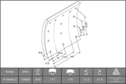 Комплект колодки тормозной накладки ABEX B2754159