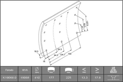 Комплект колодки тормозной накладки ABEX B2756929