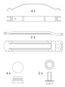 Комплект тормозных колодок ABEX G6887