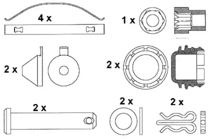 Комплект тормозных колодок DURON DCV1277BFE