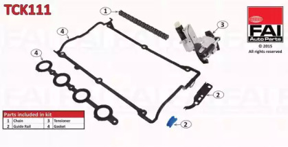 Комплект цепи привода распредвала FAI AutoParts TCK111