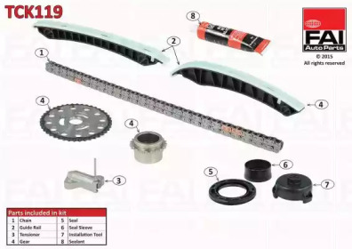 Комплект цепи привода распредвала FAI AutoParts TCK119