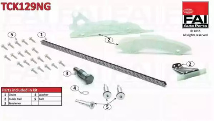 Комплект цепи привода распредвала FAI AutoParts TCK129NG