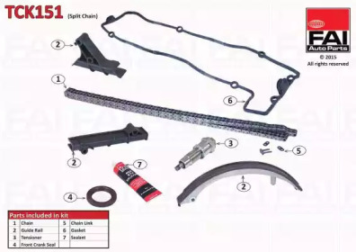 Комплект цепи привода распредвала FAI AutoParts TCK151