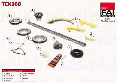 Комплект цепи привода распредвала FAI AutoParts TCK160