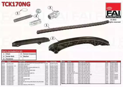 Комплект цепи привода распредвала FAI AutoParts TCK170NG