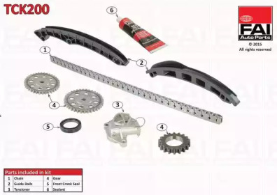 Комплект цепи привода распредвала FAI AutoParts TCK200